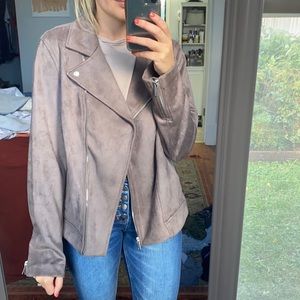 Asymmetrical Suede Jacket